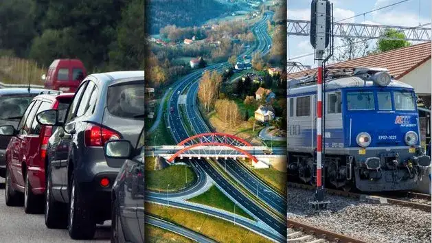 Porównanie transportu samochód pociąg