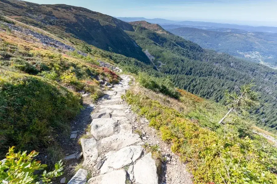 Szczyrk panorama gór, Beskid Śląski szlaki