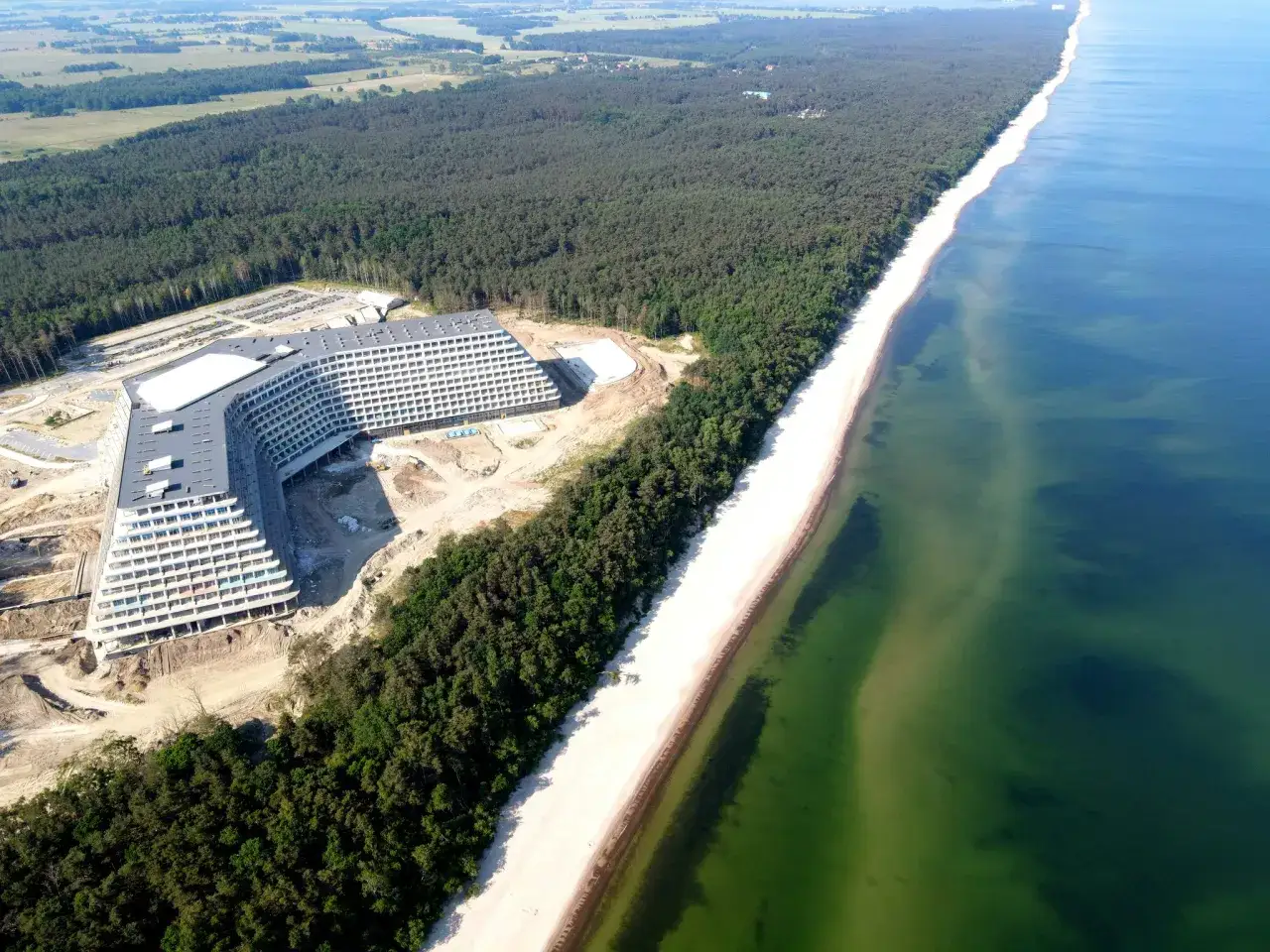 Hotel Gołębiewski Pobierowo widok z lotu ptaka