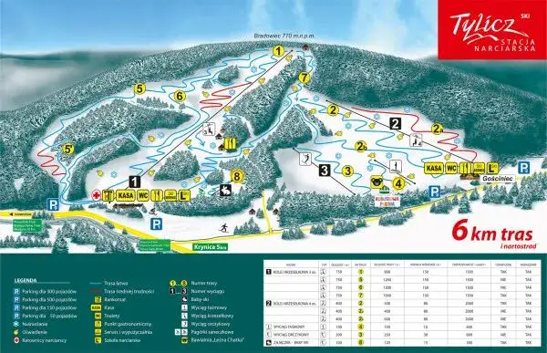 mapa tras saneczkowych Beskidy